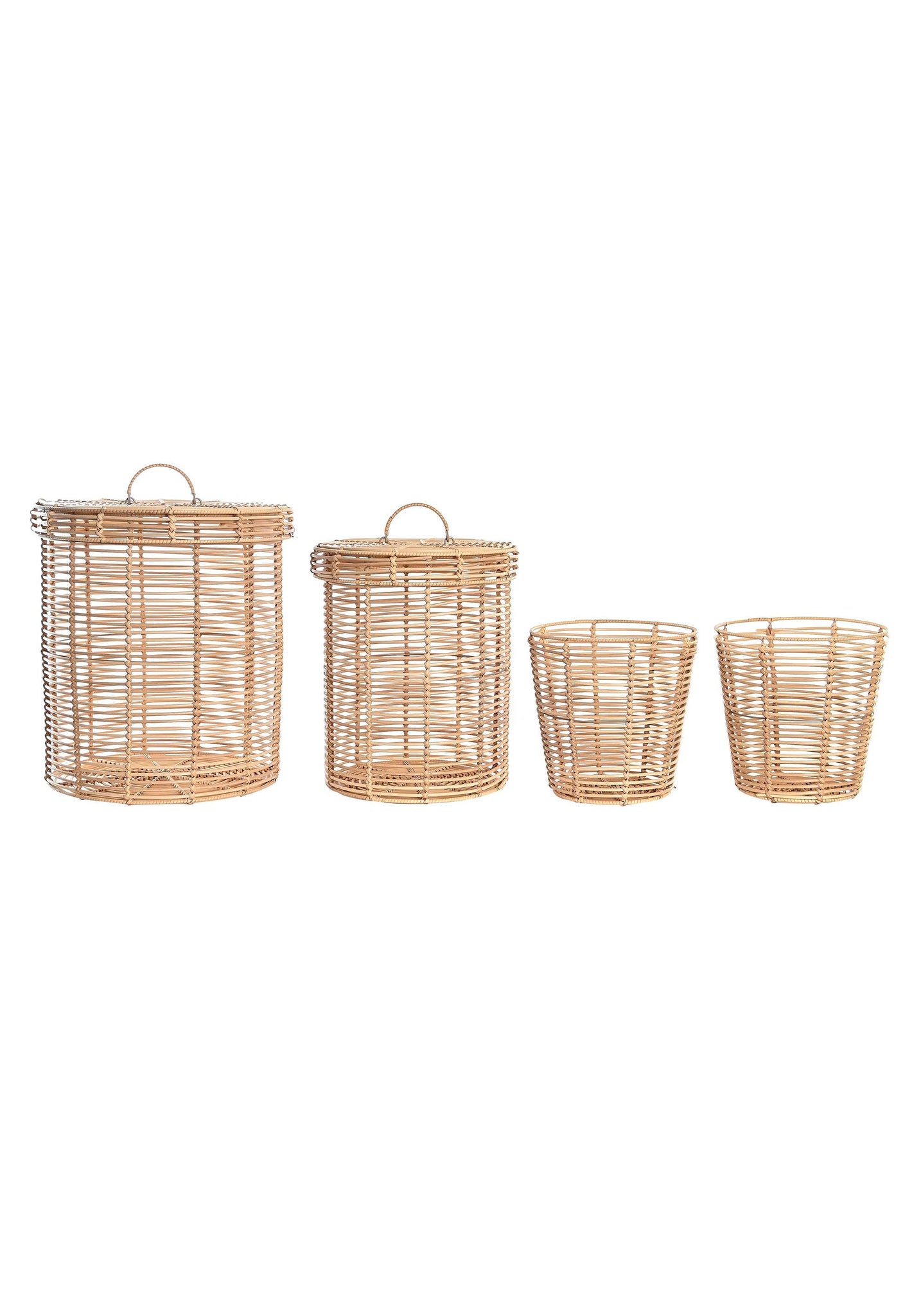 Cesta Set 4 Pp Metal Natural